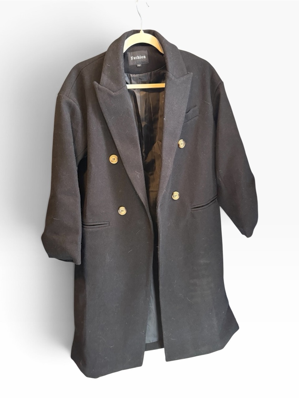 Black Double-Breasted Pea Coat